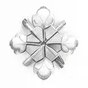 Money magnet in four leaf clover tattoo design idea