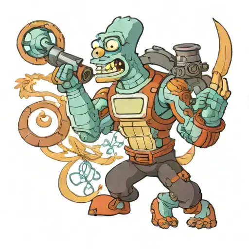 Futurama engaging in a high tattoo design idea