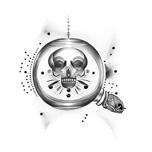 hourglass with memento mori text tattoo design idea