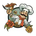 chef cruise ship  tattoo design idea