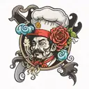 chef cruise ship  tattoo design idea