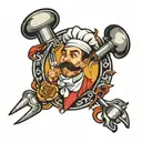chef cruise ship  tattoo design idea