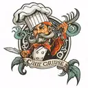chef cruise ship  tattoo design idea