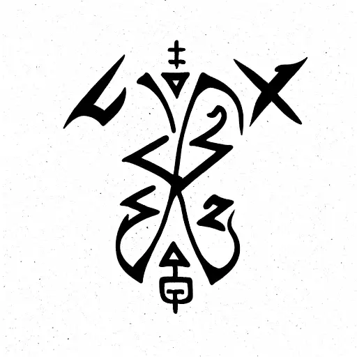 for ever and ever in runes tattoo design idea