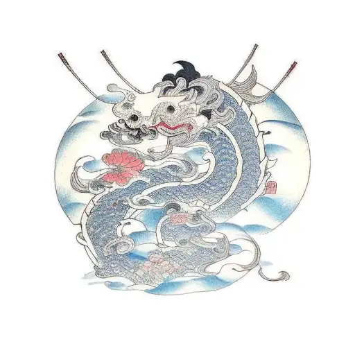 the representation of Japanese and Peruvian culture tattoo design idea