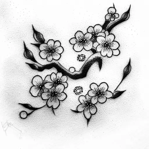 Cherry Blossom tattoo design idea