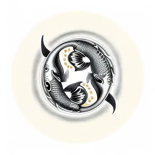 Koi Fish yin and yang tattoo design idea