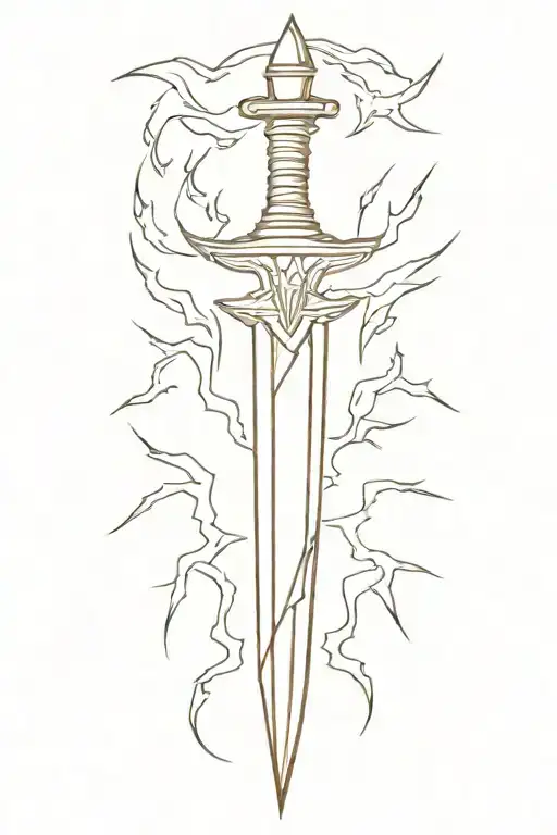 fairburn sykes dagger with lightning tattoo design idea