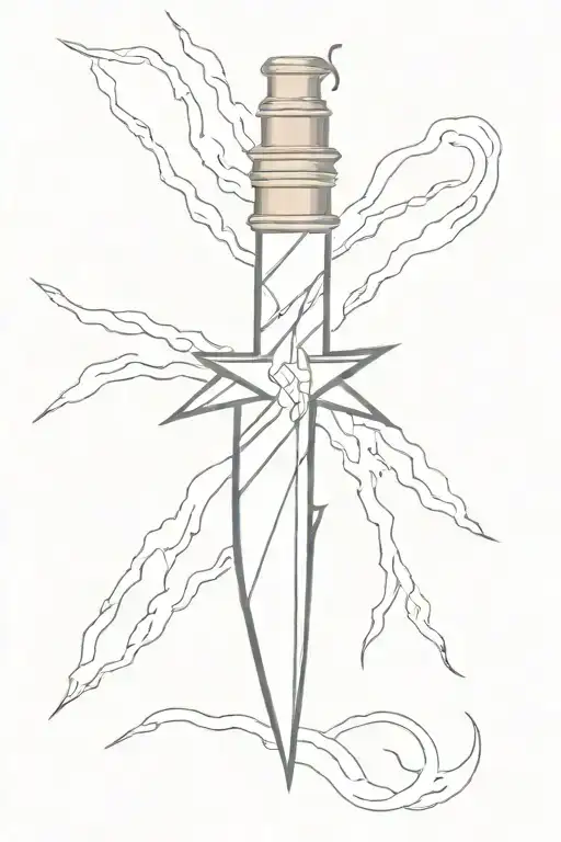 fairburn sykes dagger with lightning bolt tattoo design idea