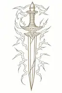 fairburn sykes dagger with lightning tattoo design idea