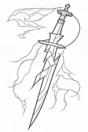 fairburn sykes dagger with lightning tattoo design idea