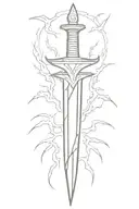 fairburn sykes dagger with lightning tattoo design idea