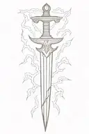 fairburn sykes dagger with lightning tattoo design idea