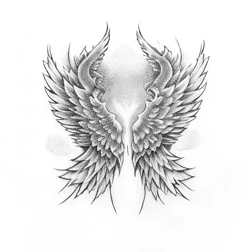 Black Dragon Wings ( Tattoo Wings )