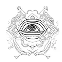 evil eye  tattoo design idea