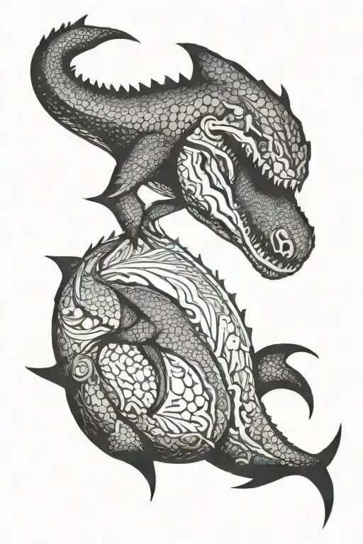 Mosasaurus tattoo design idea