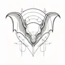 bat intelligence tattoo design idea