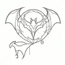 bat intelligence tattoo design idea
