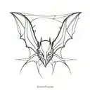 bat intelligence tattoo design idea