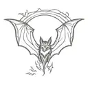 bat intelligence tattoo design idea