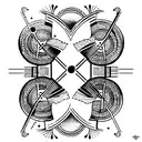 generate a tattoo for a forearm, black and white, line art, based on playing cards art, about three kings, high details. tattoo design idea