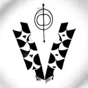 generate a tattoo for a forearm, black and white, line art, based on playing cards art, about three kings, high details. tattoo design idea