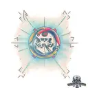 Equation (∂ + m) ψ = 0 tattoo design idea