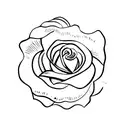 knife in eye with an rose  tattoo design idea