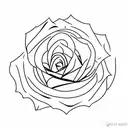 knife in eye with an rose  tattoo design idea