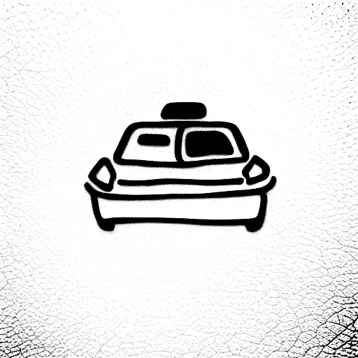 Taxi car tattoo design idea
