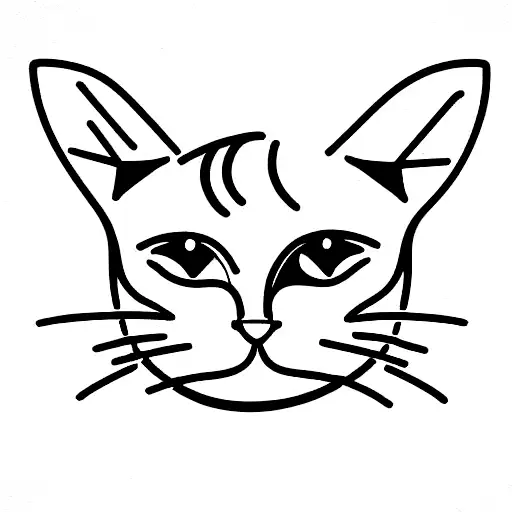 horny cat tattoo design idea
