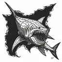 bull shark tattoo design idea