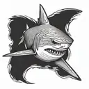 bull shark tattoo design idea