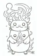 calcifer and soots tattoo design idea