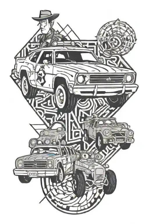 cars disney movie, woody buzz toy story, spider man, winnie tattoo design idea