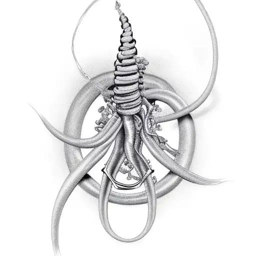 colon cancer ribbon  tattoo design idea