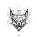 3 lobos acechando campamento tattoo design idea