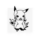 pikachu dj tattoo design idea
