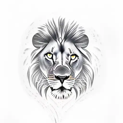 allen iverson, lion in water reflection tattoo design idea