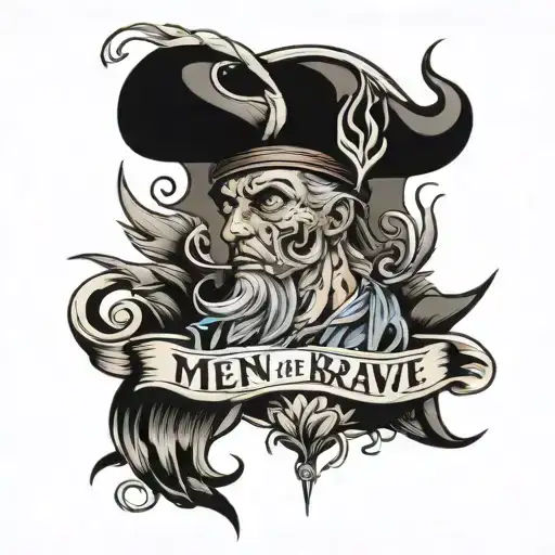 men are brave tattoo design idea
