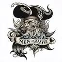 men are brave tattoo design idea