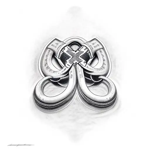 cross,snake,tools tattoo design idea