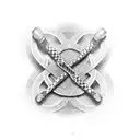 cross,snake,tools tattoo design idea