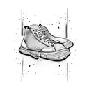 Sneaker collage tattoo design idea
