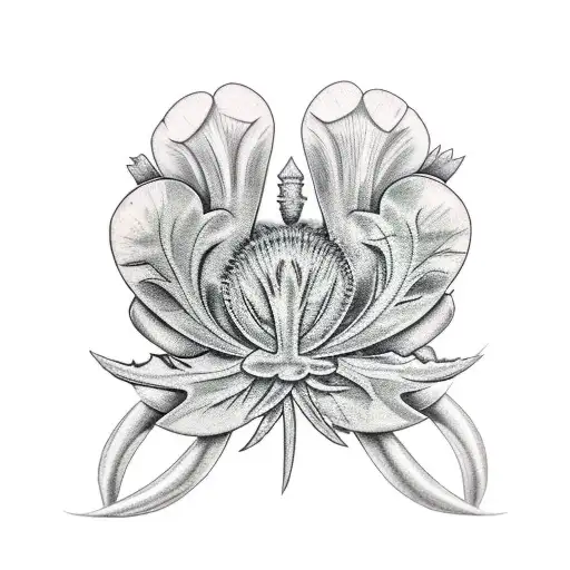 shamrock and thistle  tattoo design idea