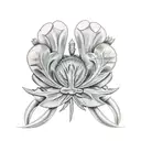 shamrock and thistle  tattoo design idea