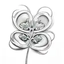 shamrock and thistle  tattoo design idea