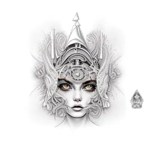  femme enfant tattoo design idea