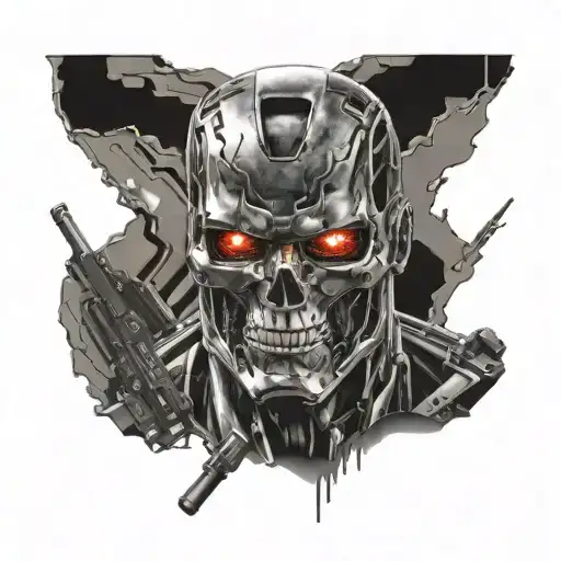 terminator tattoo design idea