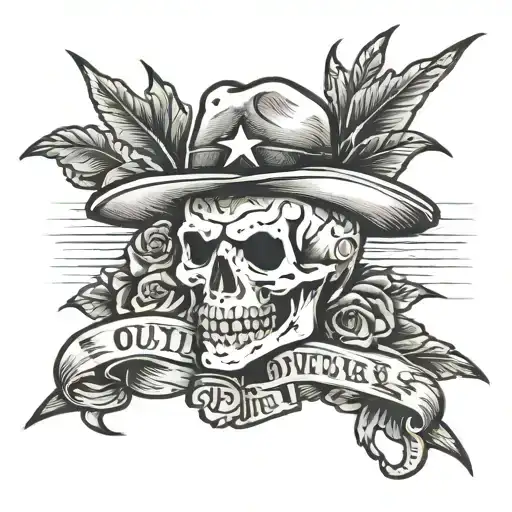 Outlaws Never Die tattoo design idea